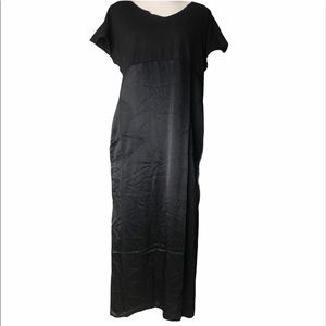 TINA JO Black Midi Dress with Pockets Medium